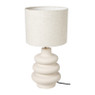 Lampenvoet ribbel - beige - ø17x31 cm 