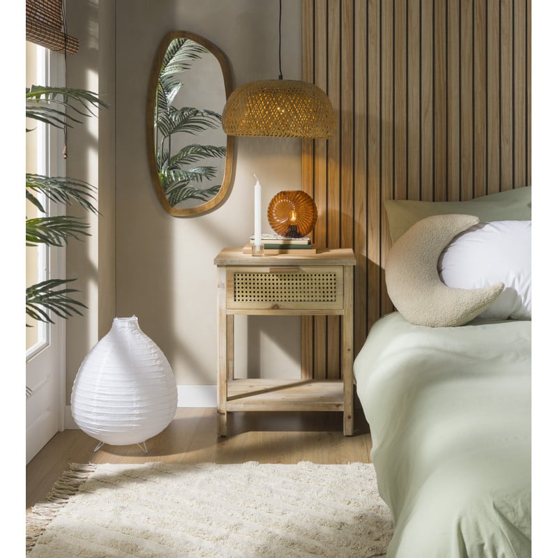 Rijstpapier lamp ovaal - wit - ø37x43.5 cm