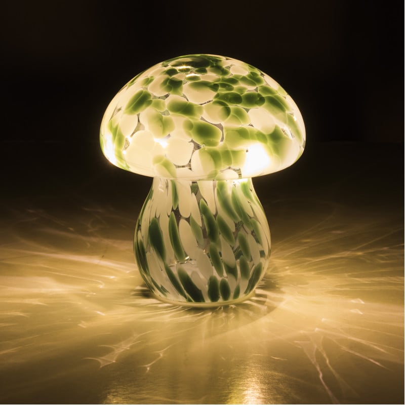 Tafellamp paddenstoel - groen - ø13x15 cm