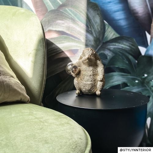 Tafellamp egel - goud - 18 cm