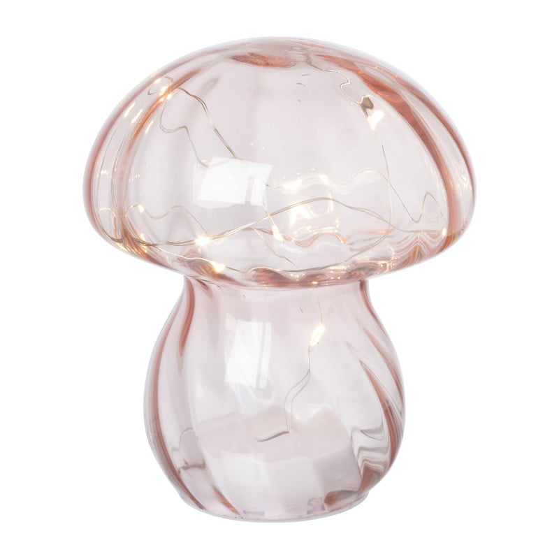 Tafellamp paddenstoel - roze - ø13x15 cm