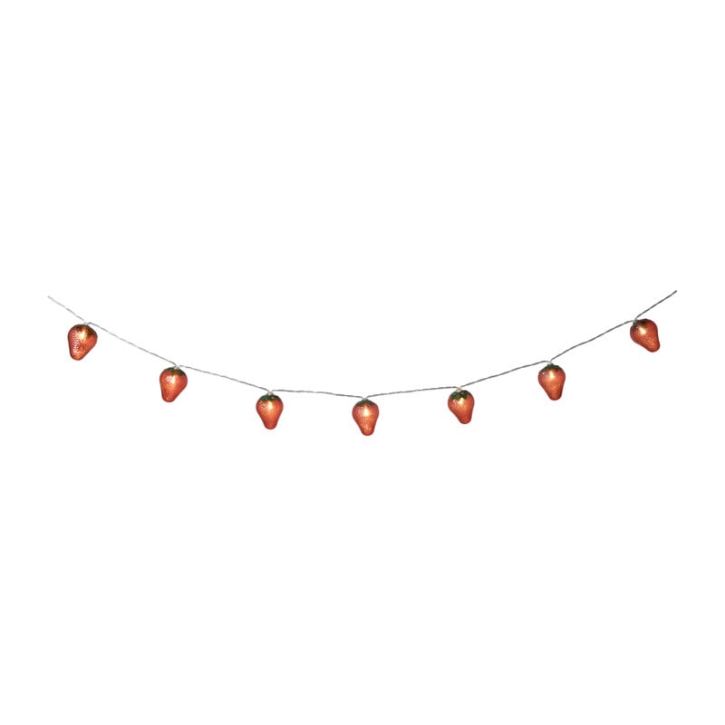 Lichtslinger met aardbeien lampjes - 165 cm