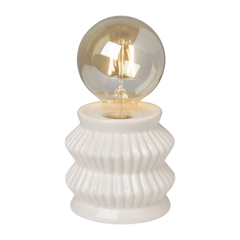 Tafellamp geometrisch - beige - ø10x17.5 cm