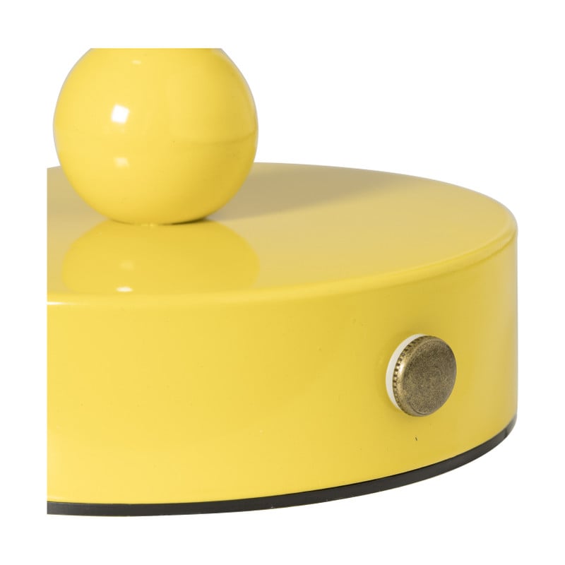 Tafellamp touch bollen - geel - ø15x26 cm