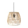 Hanglamp wilgen hout - naturel - 30x30x27 cm 