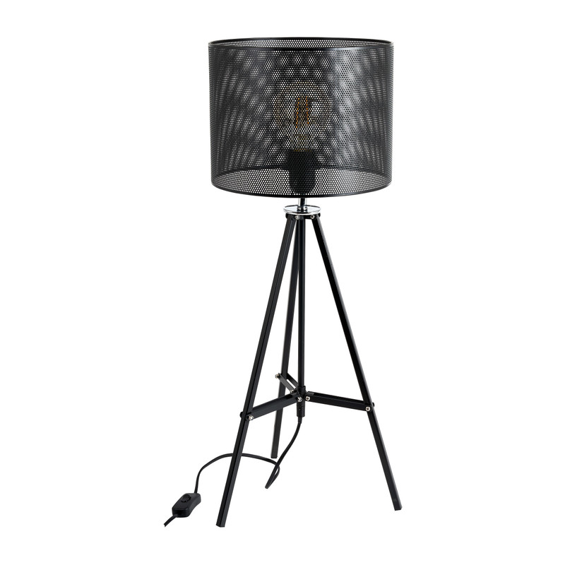 Tafellamp met driepoot - zwart - 55x26x27 cm 
