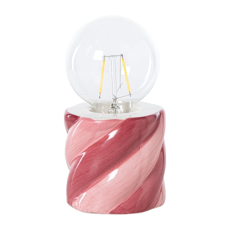 Tafellamp spekje - rood/roze - ø8.5x17 cm