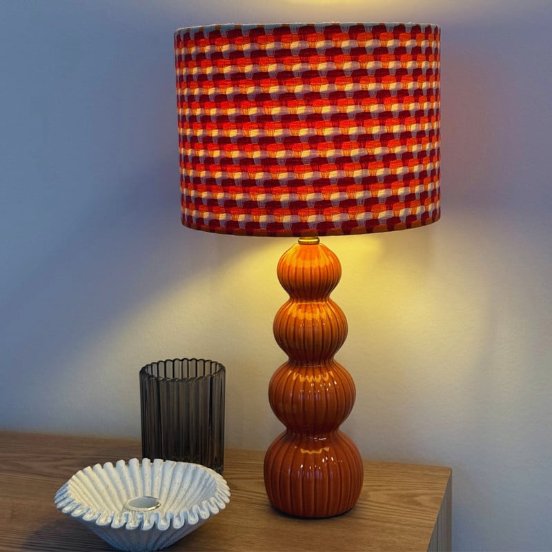Lampvoet bollen - rood - ø8.5x30 cm