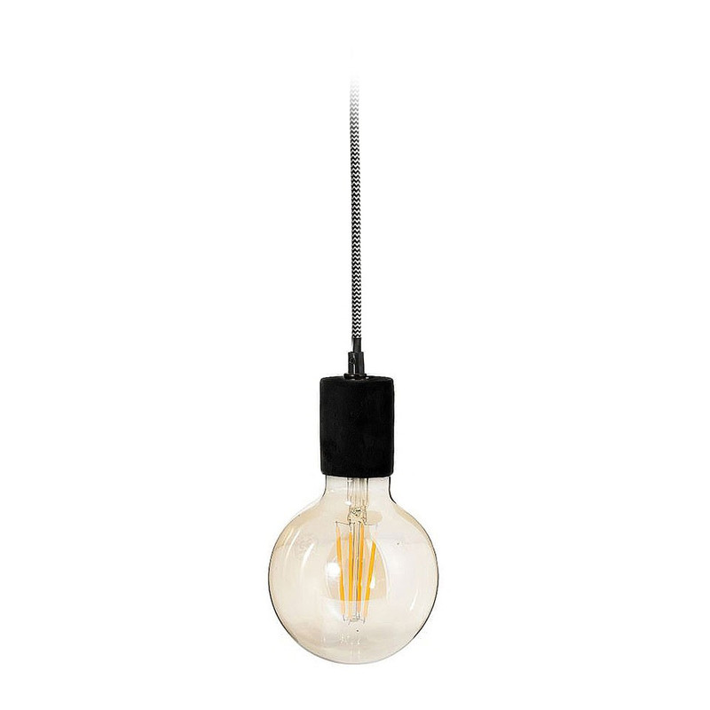 Gusta snoerpendel met vintage LED lamp - metaal 