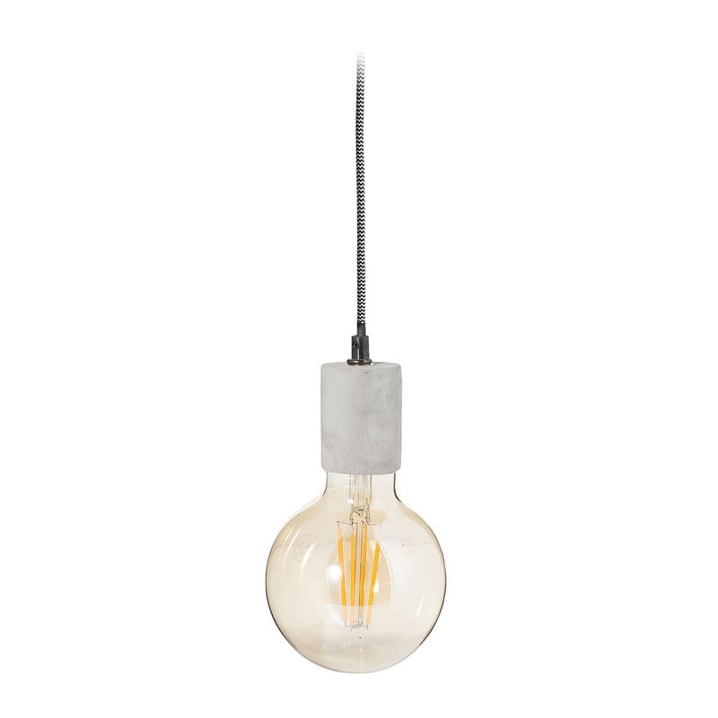 Gusta snoerpendel met vintage LED lamp - beton