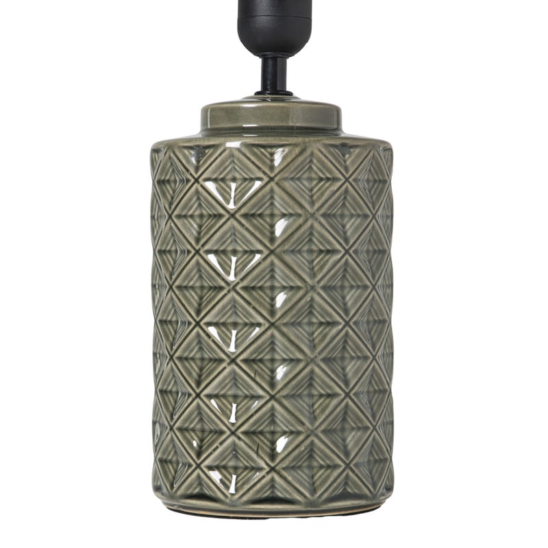 Lampvoet ruit - groen - ø12x20 cm