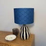 Lampvoet streepjes - zwart/wit - ø13.7x20 cm
