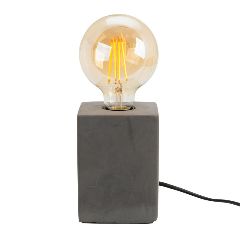 Tafellamp vintage LED - cement - 9.5x9.5x24 cm