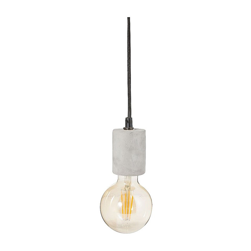 Hanglamp vintage LED - beton - 9.5x14 cm