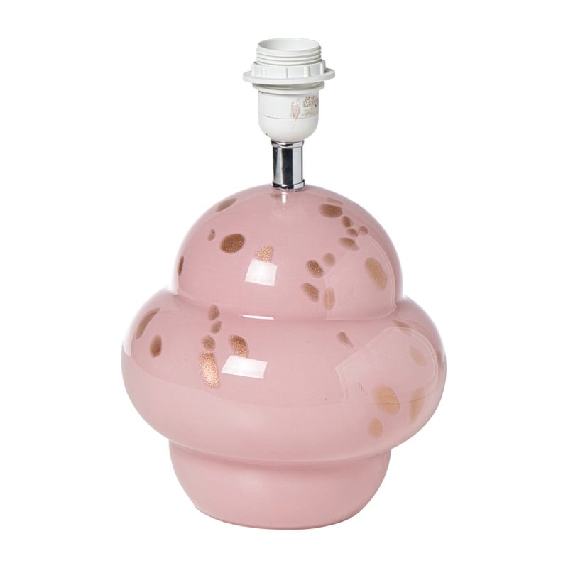 Lampvoet bobbel - roze/goud - ø21x30 cm