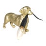 Lamp teckel - goudkleurig - 25x14.5x7.5 cm