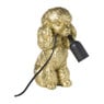 Lamp poedel - goudkleurig - 24.5x20.5x12.5 cm