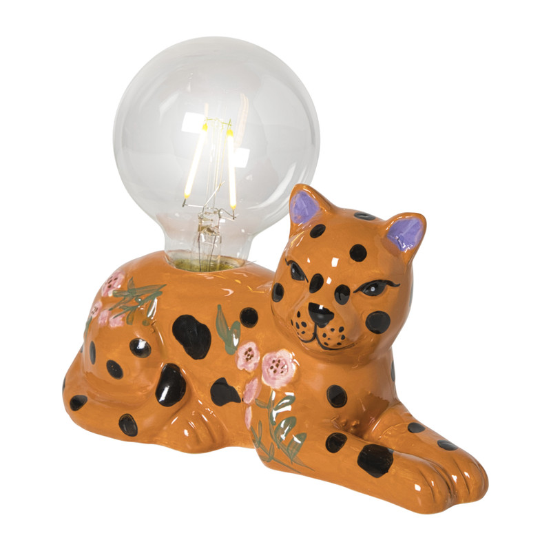 LED lamp tijger - multikleur - 12.5x18.5x9 cm