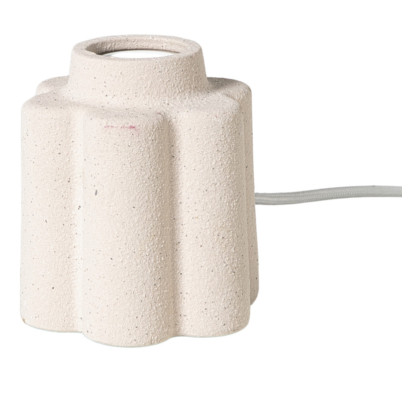 Lampvoet bloem - beige - ø11x13 cm