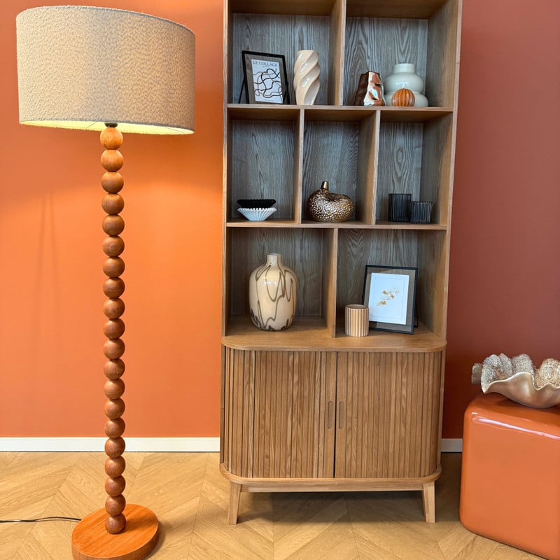 Lampvoet bollen hoog - bruin - ø25x130 cm