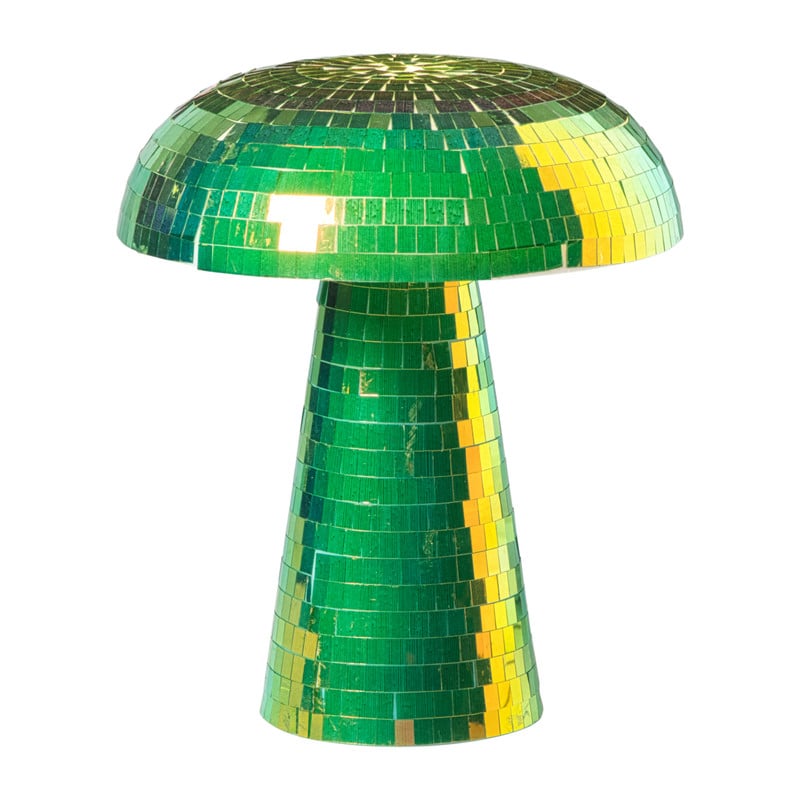 Lamp disco paddenstoel - groen - ø15x18 cm