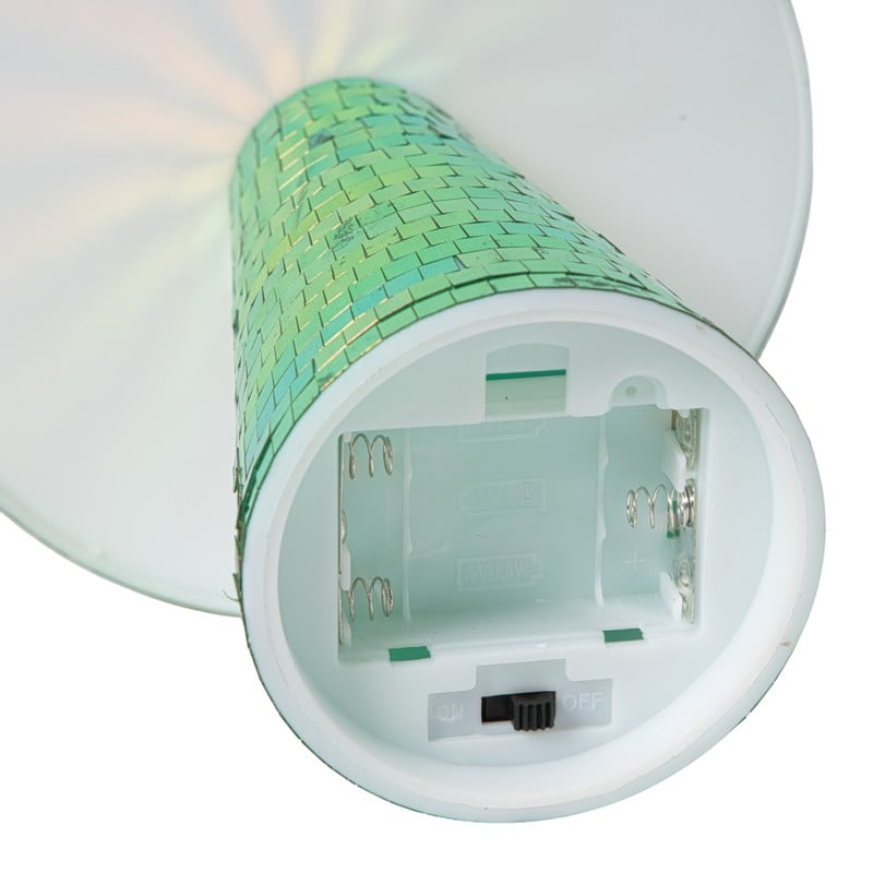Lamp disco paddenstoel - groen - ø15x18 cm