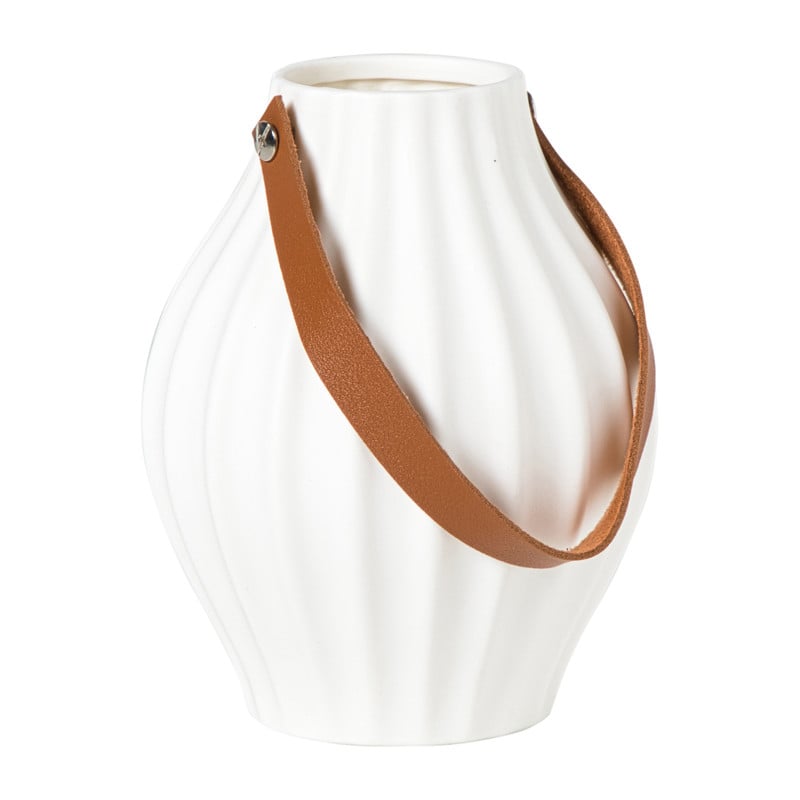 LED lamp keramiek hoog - wit - 16x13.5x13.5 cm