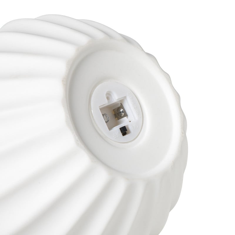 LED lamp keramiek laag - wit - 13x15.5x15.5 cm