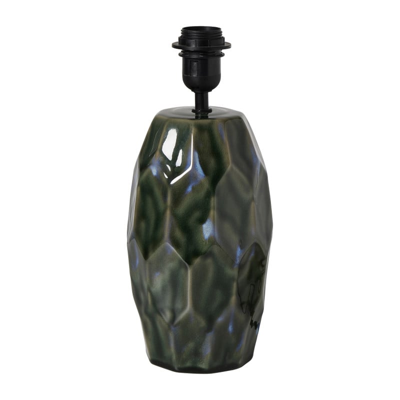 Lampvoet schubben - groen - ø14.5x25.5 cm