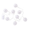 Lichtslinger met kant - wit - 8 lamps