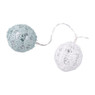 Lichtslinger met kant - groen/wit - 8 lamps