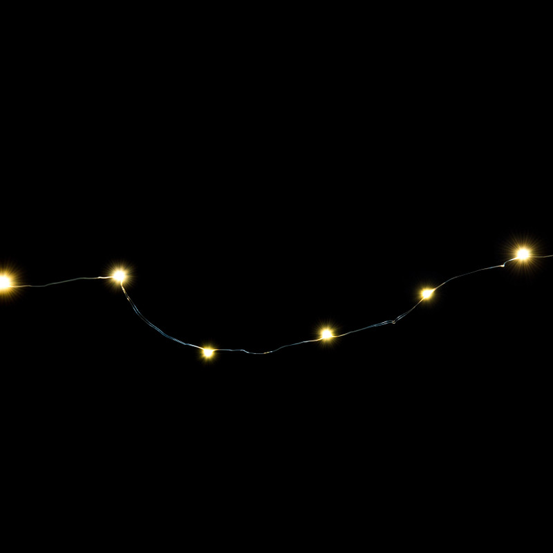 LED slinger 20 lampjes - goud/zilver - 190 cm