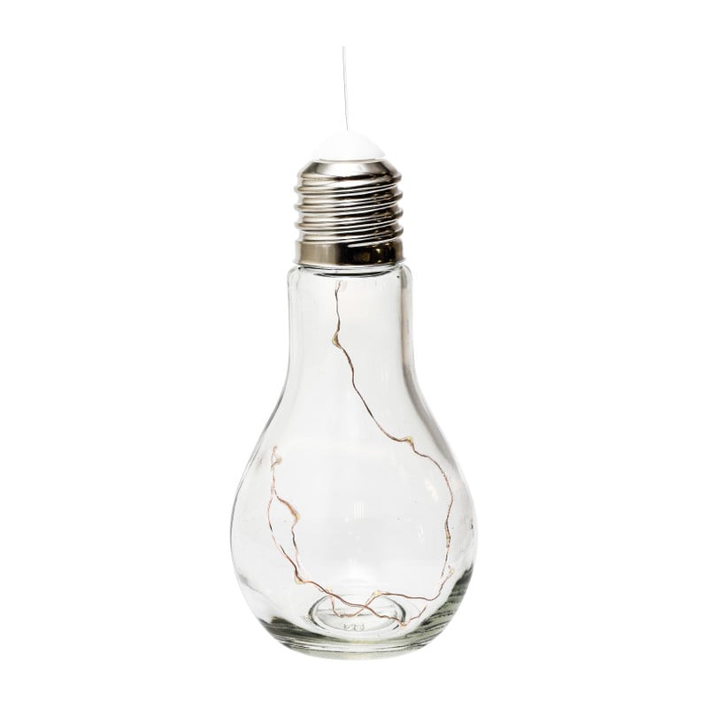 LED lamp zilverdraad - 9,5x9,5x19,5 cm