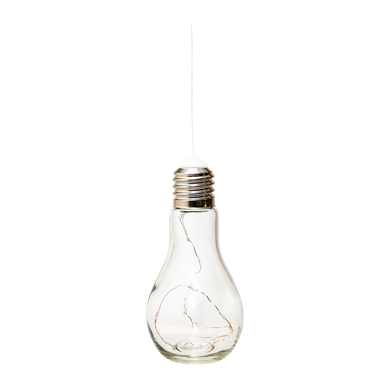 LED lamp zilverdraad - 9,5x9,5x19,5 cm