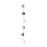 Lichtslinger cottonball guirlande - wit/grijs - 10 lamps