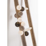 Lichtslinger cottonball guirlande - wit/grijs - 10 lamps