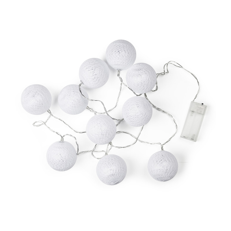 Cottonball - wit - 10 lampjes