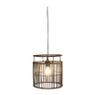 Hanglamp bamboe - zwart - ⌀28x33 cm