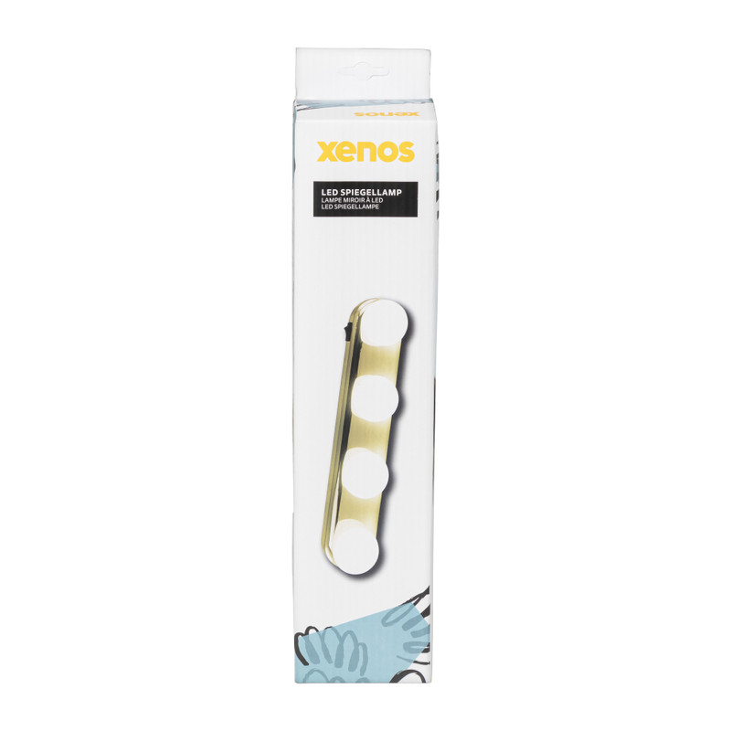 Make-up lampjes - goud - 29,5x6x7 cm