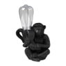Lamp aap met banaan - zwart - 15x11x24 cm