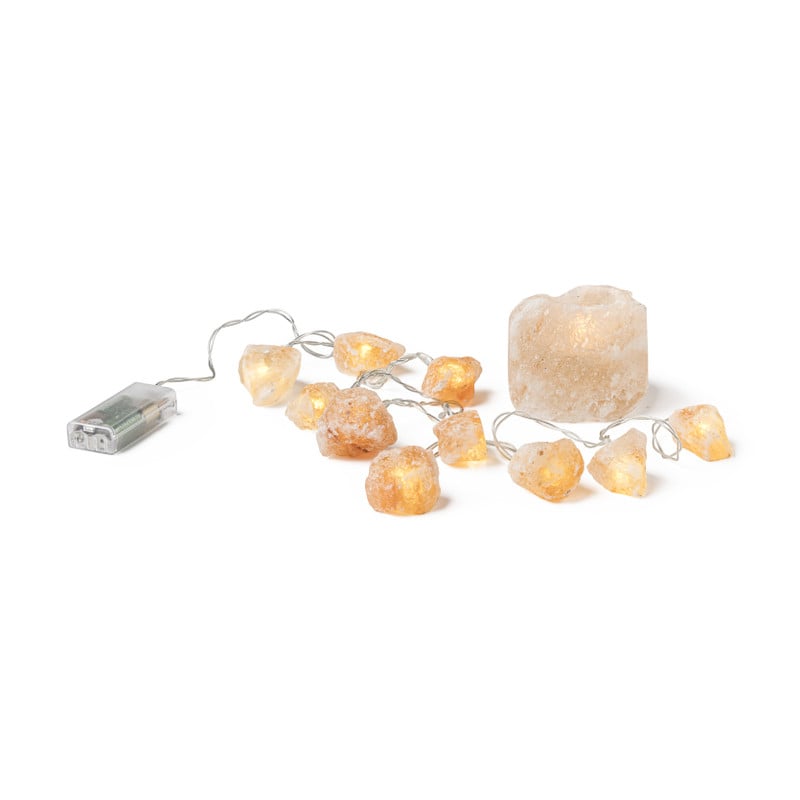 Lichtslinger zoutsteen - beige - 165 cm