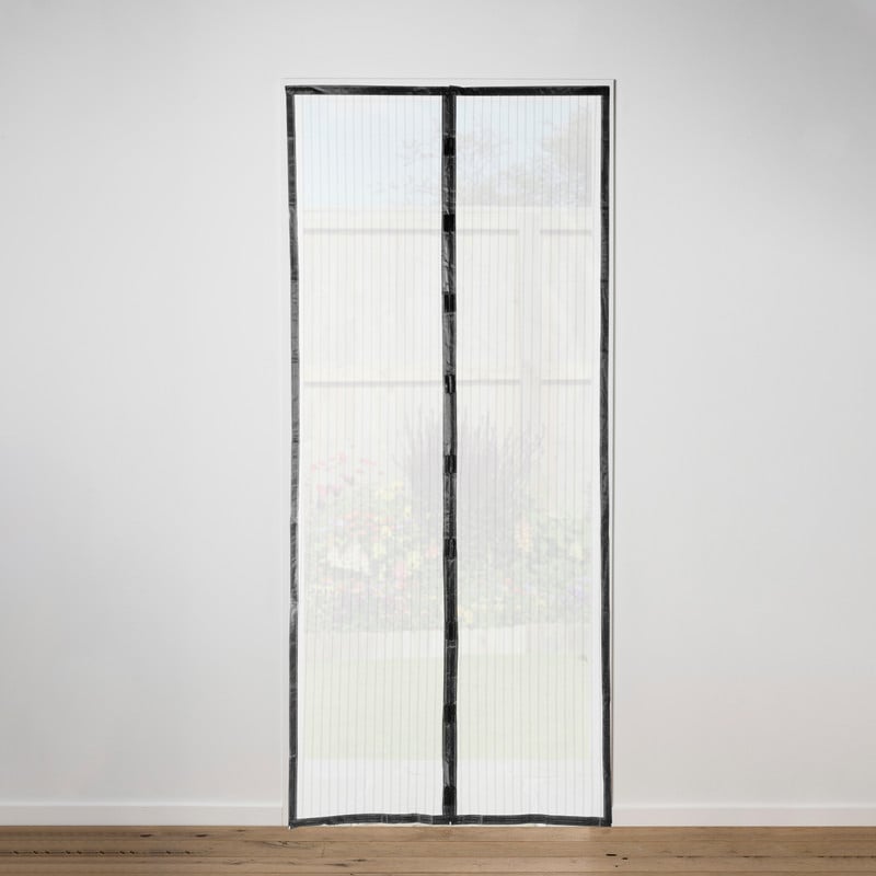 Horgordijn magnetisch - zwart - 100x220 cm 