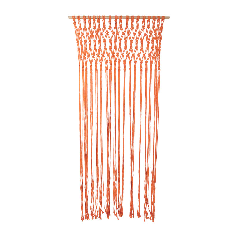 Deurgordijn macrame - oranje - 90x200 cm