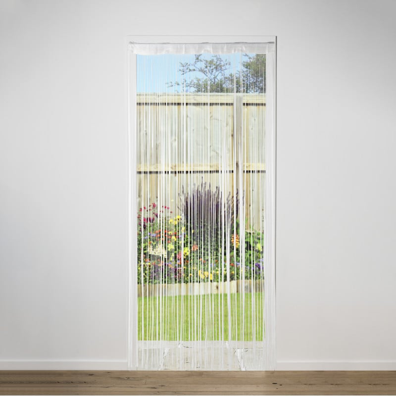 Spaghetti deurgordijn - wit - 90x200 cm