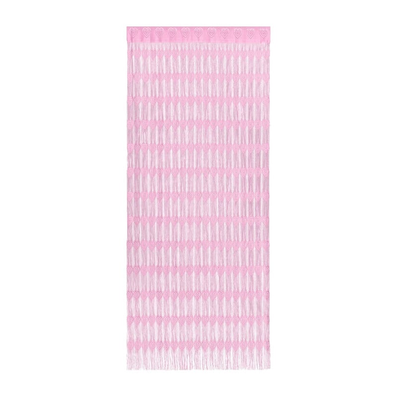 Deurgordijn hartjes - roze - 90x220 cm