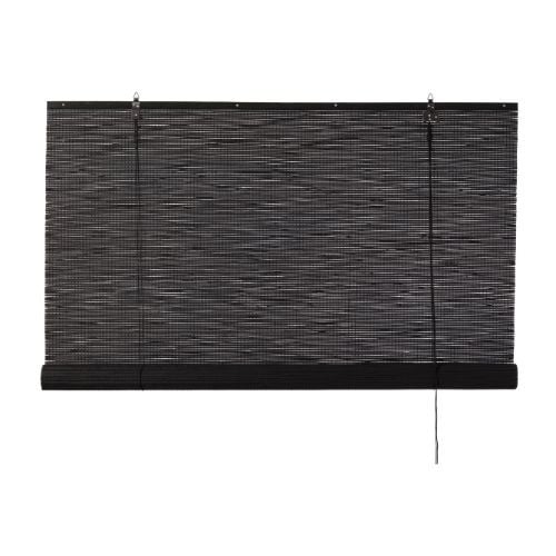 Bamboe rolgordijn - zwart - 60x130 cm