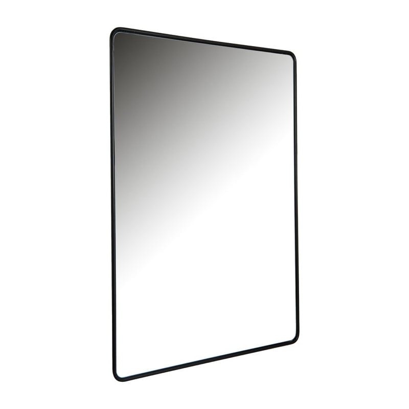 Spiegel metalen frame - zwart - 74x55 cm