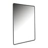Spiegel metalen frame - zwart - 74x55 cm