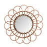 Spiegel bloem - rotan - ø50 cm 