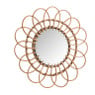 Spiegel bloem - rotan - ø50 cm 